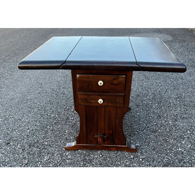 Mid 20th Century Ethan Allen Mission Style Drop Leaf Table Chairish