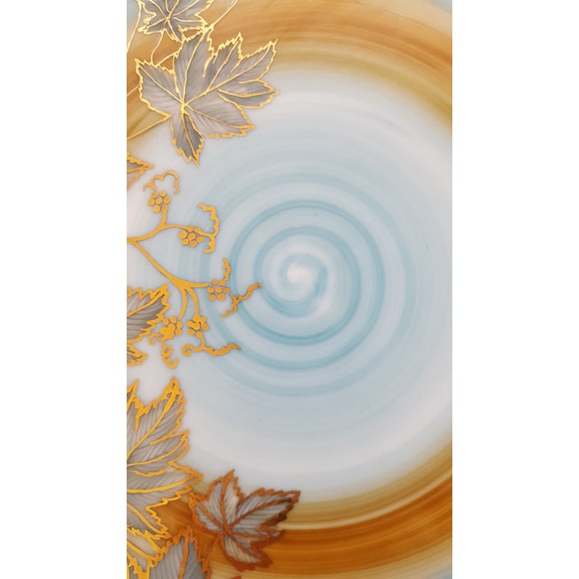 1980s Vintage Noritake 102 Wild Ivy Pattern Hand Painted Signed Plate For Sale In Phoenix - Image 6 of 7