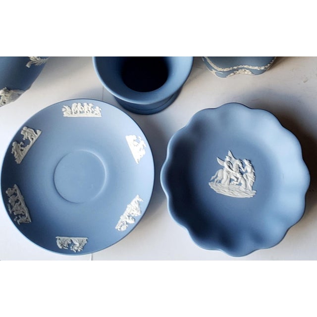 Vintage Mid-Century Wedgwood Blue Jasperware Tea & Decor Set - 6 Pieces For Sale In Los Angeles - Image 6 of 15