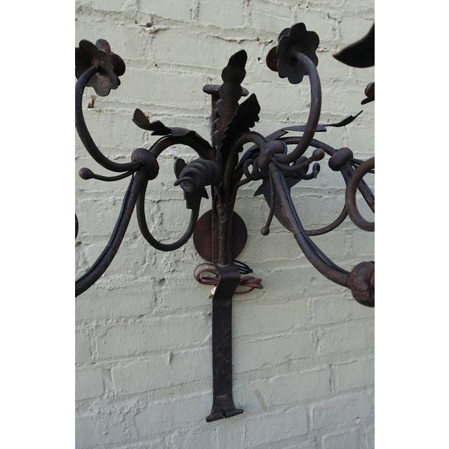 Spanish Wrought Iron Sconces A Pair Chairish