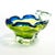 1960s European Art Glass Green-Blue Bowl With Ornamental Glass Bird For Sale - Image 10 of 12
