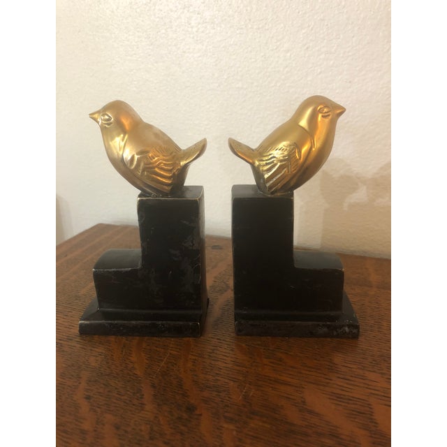 Vintage Solid Brass Bird Bookends a Pair Chairish