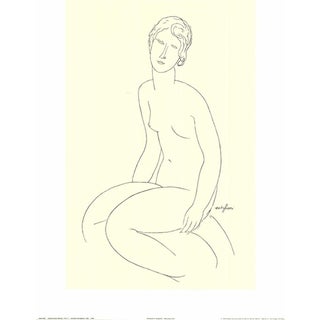 Amedeo Modigliani, Seated Nude Woman, 1919, Print on Paper For Sale