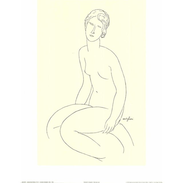 Amedeo Modigliani, Seated Nude Woman, 1919, Print on Paper For Sale