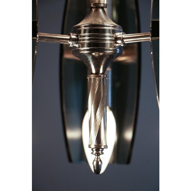 Fontana Arte Space Age Italian Chandelier in the Style of Fontana Arte, 1970s For Sale - Image 4 of 18