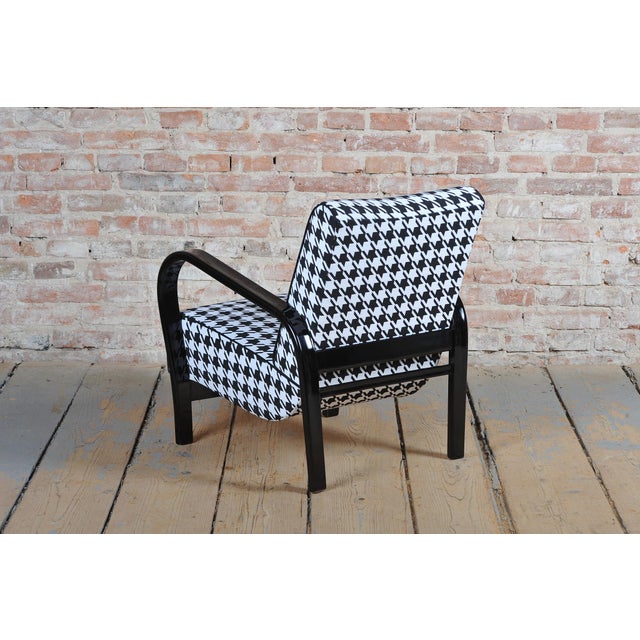 Czech Art Deco Beech Armchair by Koželka and Kropáček, 1930s For Sale - Image 11 of 14