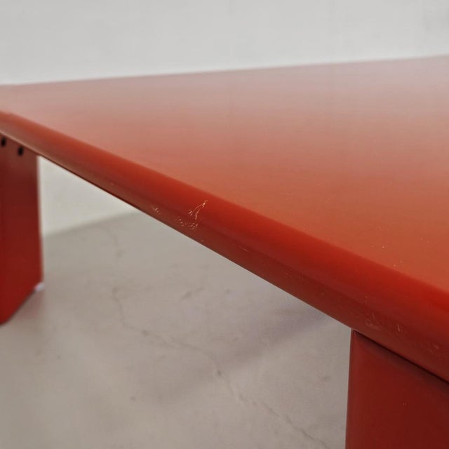 Rectangular Ming Coffee Table in Red-Orange Lacquer by K. Takahama for Simon Gavina, 1970s For Sale - Image 13 of 18