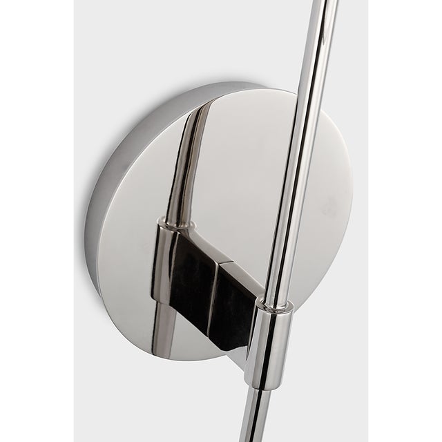 Calvino Arched Single Sconce in Polished Nickel with Clear Glass Designer: Ian K. Fowler Finish: Polished Nickel Height:...