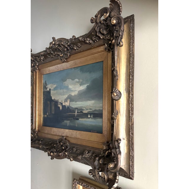 Signed Original Philip Hugh Padwick Oil on Board in Extraordinary Period Frame For Sale - Image 9 of 12