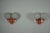 1960s Orange Metal and Opaline Glass Wall Lamps, 1960s, Set of 2 For Sale - Image 5 of 9