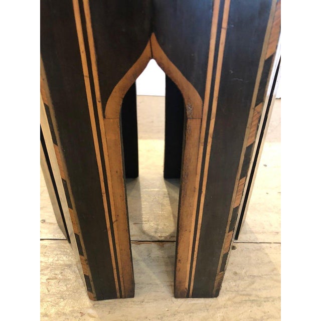 Moroccan Side Table With Mother of Pearl Inlay | Chairish
