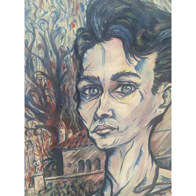 Vintage Fauvism style self portrait of artist Henry “Riri” Clarke. Born 1939 in Washington D.C. Works displayed at the...