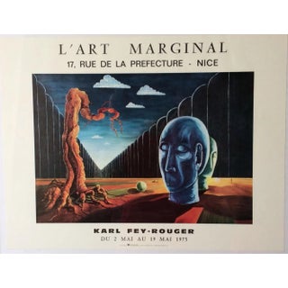 Original Surrealist Art Exhibition Poster, Karl Fey-Rouger For Sale