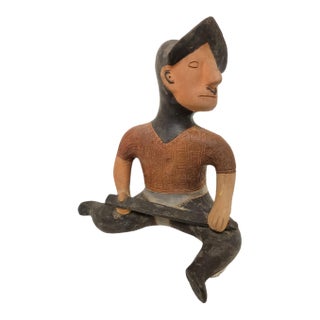 Vintage Terra Cotta Conquistador Sculpture For Sale