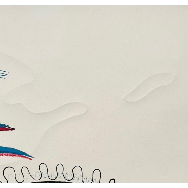 1970s Myriam Bat Yosef, Feminist Surrealist French Woman Abstract Lithograph Embossing Myriam Bat-Yosef, 1973 For Sale - Image 5 of 8