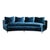 Foundation Shop Pierre Curved Blue Velvet Sofa For Sale - Image 4 of 4