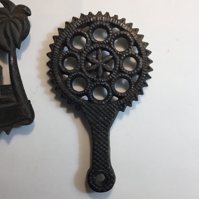 Vintage Classic Cast Iron Kitchen Trivets Set of 3 Chairish