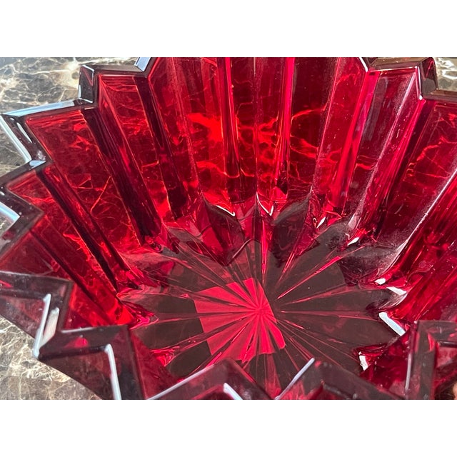 MARQUIS By WATERFORD Ruby Red Star Bowl.