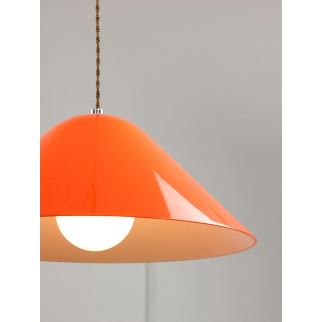 Mid-Century Modern Orange Pendant Lamp from Guzzini, 1960s For Sale - Image 12 of 18