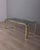 Coffee table with gilded brass structure with rounded corners and smoked glass top, Italian design, 1970s.