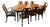 Vintage Romweber Burl Wood Dining Table and 10 Chairs For Sale