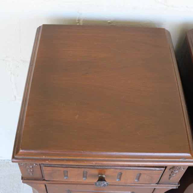 1930s Pair of 1930s Depression Era Upcycled Vanity Nightstands For Sale - Image 5 of 16