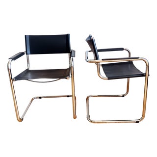 Set of Vintage Italian Cantilever Chairs, 1970s For Sale