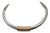 Vintage 1970s Signed Napier Rhodium Plated Goldtone Wrapped Collar Necklace For Sale