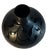 Ceramic Large 16 In, Tall Bulbous Black Ceramic Leaf Design Vase For Sale - Image 7 of 14