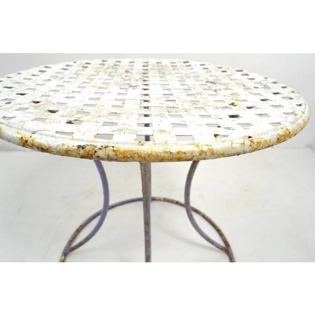 Wrought Iron Side Table Stool by Leinfelder C 1939 For Sale - Image 4 of 8