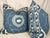 Transitional Schumacher "Samarkind Ikat Ii” in Porcelain 22" Pillows-a Pair For Sale - Image 3 of 4