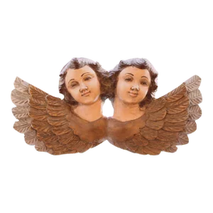18th C. Italian Renaissance Carved Giltwood and Polychrome Winged Putti's