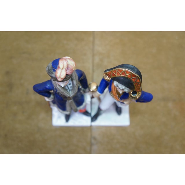 Antique Sitzendorf Voigt Brothers Porcelain Napoleonic Soldier Figurines 8" For Sale - Image 11 of 15