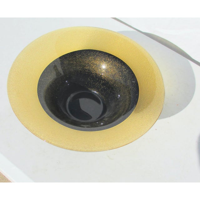 Gold Sparkle and Black Art Glass Center Piece For Sale In New York - Image 6 of 6