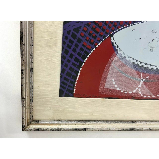 Vittorio Maria Di Carlo, Composition, Silkscreen on Aluminum, 1970s For Sale - Image 3 of 5
