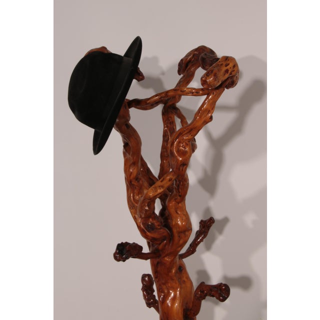 1960s Sculptural Oak Coat Rack, Italy, 1960 For Sale - Image 5 of 10