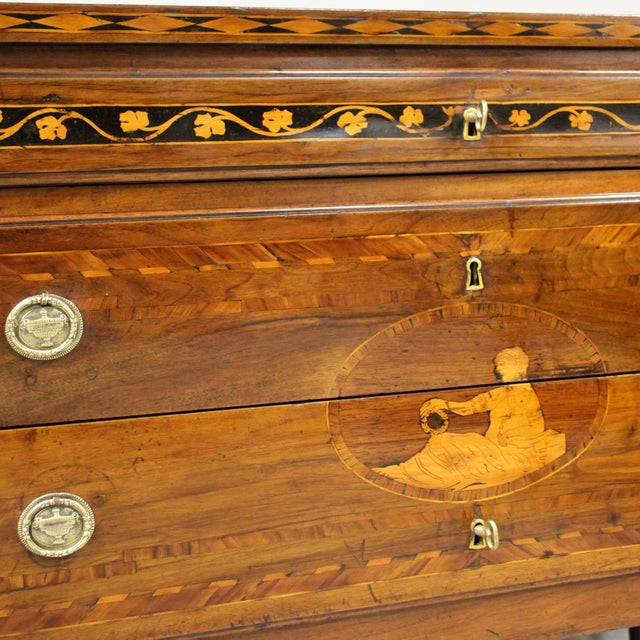 18th Century Italian Louis XVI Chest of Drawers in Walnut For Sale - Image 15 of 16