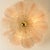 Pink and Clear Glass and Brass Flower Chandelier in the style of Barovier, 1960s For Sale - Image 9 of 11
