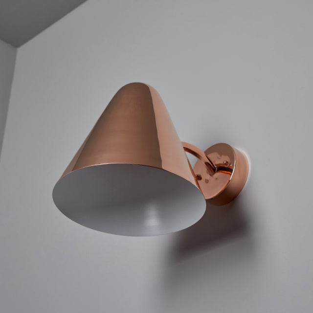 'ZuZu' Polished Copper Wall Sconce in the Style of Jacques Biny For Sale - Image 12 of 18