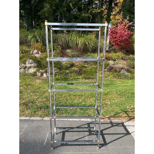 Mid-Century Modern 1970s Mid Century Modern Chrome Etagere For Sale - Image 3 of 17
