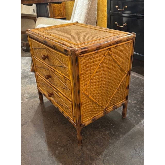 The Vintage Crespi Manner Rattan Side Table is a lovely piece of furniture that exudes boho style. Crafted from...