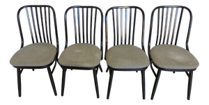 Vintage Bentwood Dining Chairs, 1970s, Set of 4