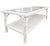 Vintage Faux Bamboo Glass Top Coffee Table in Super White Satin For Sale - Image 4 of 12