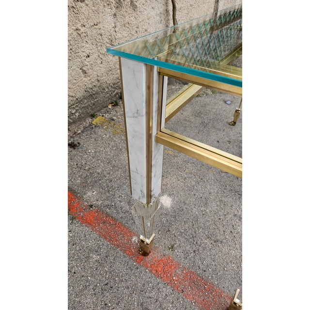 Metal Brass and Marble Noticeboard Console For Sale - Image 7 of 18