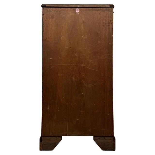 Brown 20th Century Burr Walnut Collector's Display Cabinet For Sale - Image 8 of 11