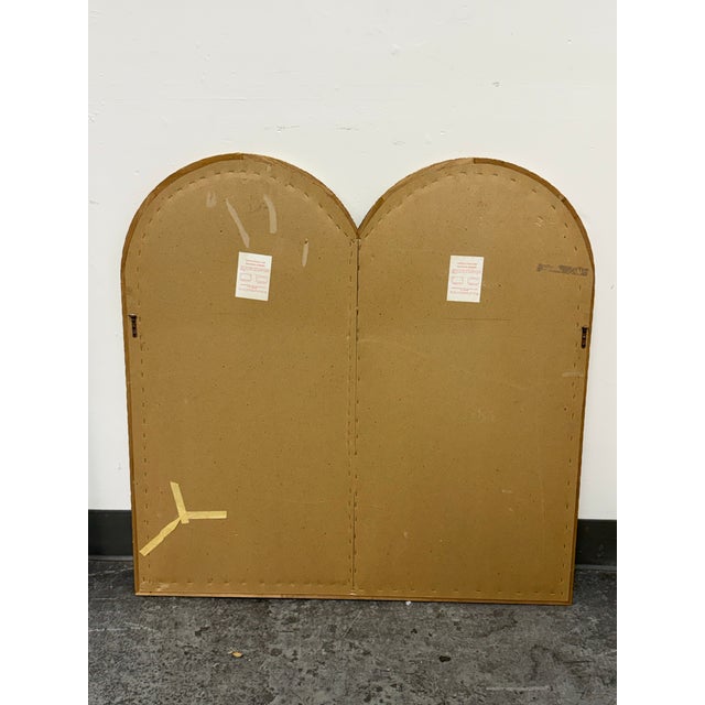 Hollywood Regency Double Arched Wall Mirror For Sale - Image 12 of 12