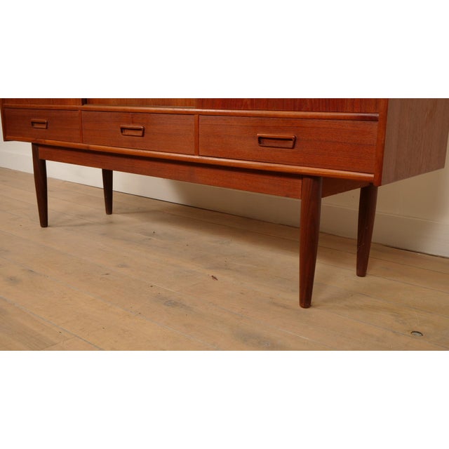 Vintage Brown Highboard in Teak For Sale - Image 14 of 16