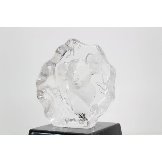 Glass Koala Bear on Black Resin Base For Sale - Image 4 of 7