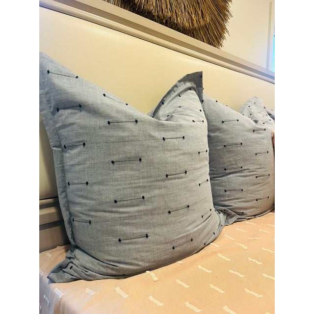 Transitional 3 Lodi Fil Coupe Euro Pillows For Sale - Image 3 of 4
