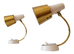 Mid-Century Modern German Table or Wall Lamps, 1950s, Set of 2